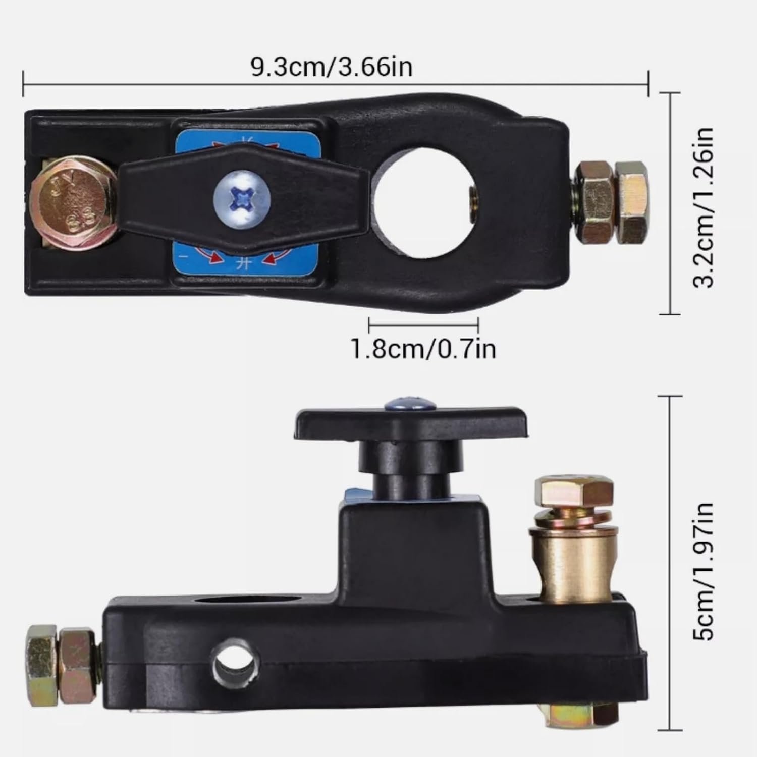 Battery disconnect switch dimensions